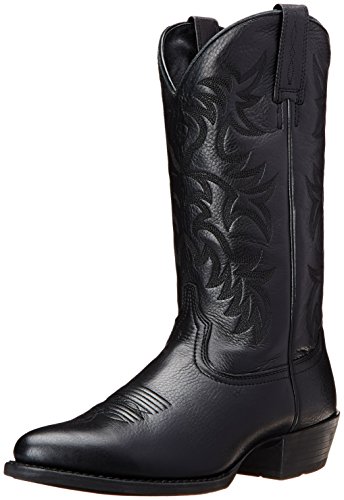 Ariat Men's Heritage Western R Toe Western Boot, Black Deer Tan, 11 D US | AuthenticBoots.Com ...