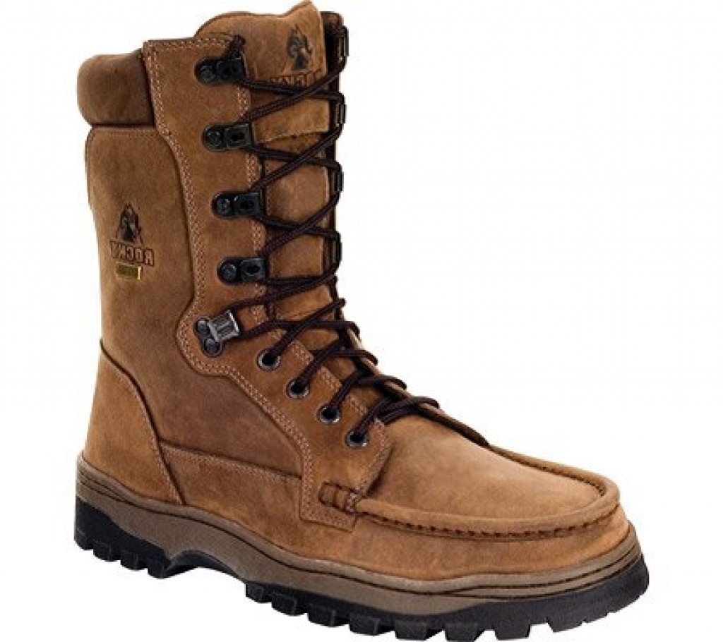 Rocky 8729 Men's Outback Moc-Toe 9-in Boot Brown 8.5 W US ...